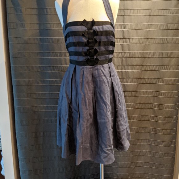 Jessica Simpson Navy/Black Bow Dress approx M/L - Picture 2 of 13